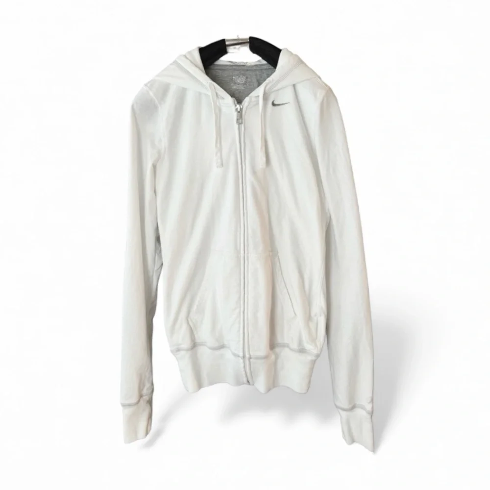 💕NIKE The Athletic Dept. 100% Cotton Long Sleeve Hoodie • White • Size XS - Picture 3 of 8